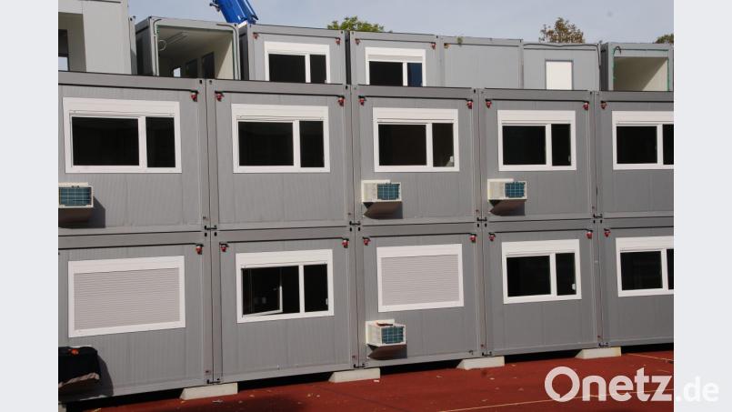 Container-Provisorium für 19 Realschulklassen. Bild: Andreas Royer