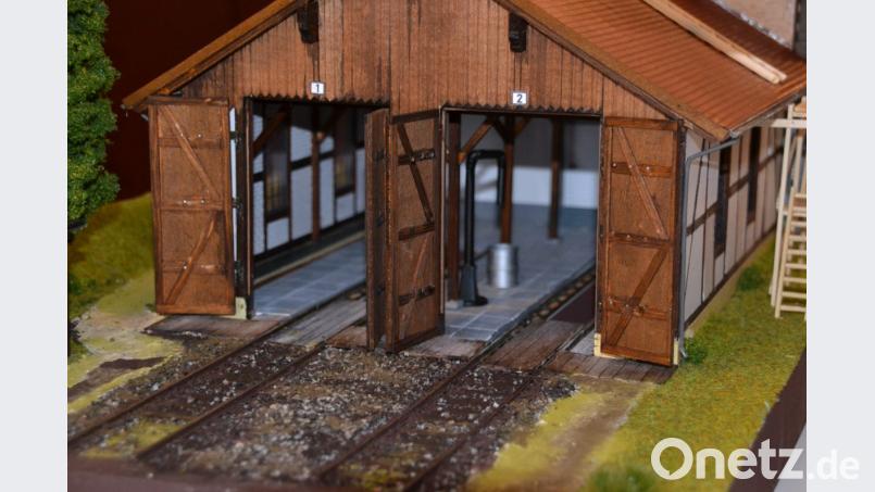 Detailansicht des Lokschuppen-Modells. Bild: exb