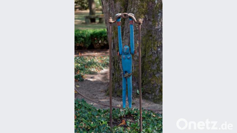 Natürlich bietet sich auch der Garten für Kunst an. Bild: tr