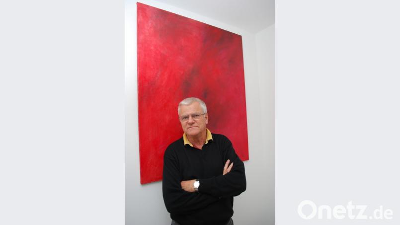 Werner Wewior hat in seinem umfangreichen Werk zwar eigentlich keine Favoriten, diese „Komposition“ in Rot gehört aber dazu. Bild: tss