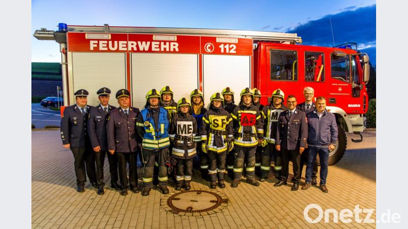 Die Gruppe im Brandeinsatz: Innerhalb von nur 300 Sekunden waren alle Aufgaben erfolgreich gemeistert. Bild: sml