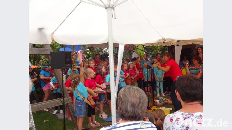 Beim Einstudieren des Musicals hatten die Kinder viel Spaß. Bild: exb