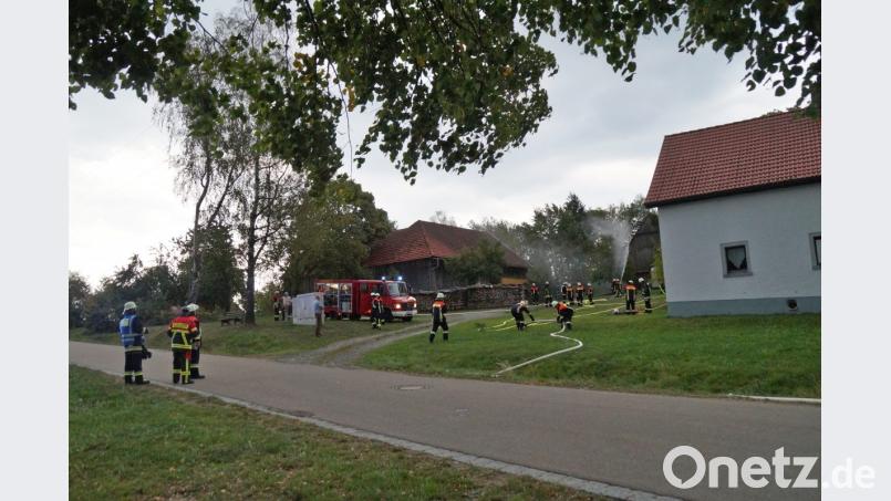 Übung zur Brandschutzwoche der drei Thansteiner Gemeindefeuerwehren. Bild: rkp