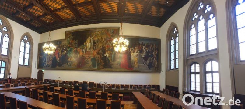 Im Großen Sitzungssaal des Neuen Rathauses in München. Bild: Andreas Royer
