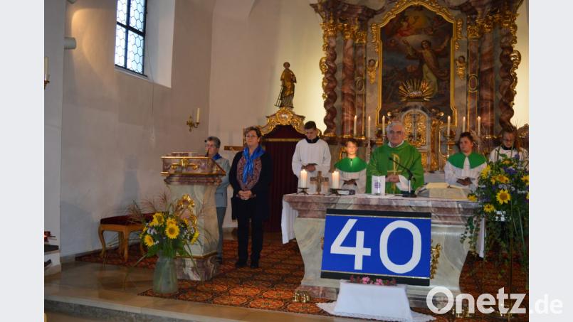 Der Festgottesdienst zum 40-jährigen Jubiläum wurde von den Mitgliedern des Frauenbunds Muschenried mitgestaltet. Bild: bej