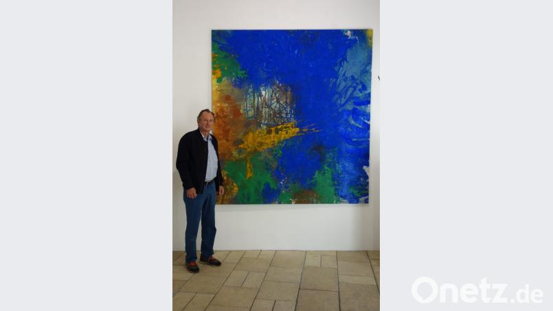 Die „Farblandschaften“ hat Wigg Bäuml in Erinnerung an seine Indien-Reise gemalt. Sie sind Teil der aktuellen Ausstellung „Reisebilder“ im „Kunstraum Atelier Wigg“ in Kallmünz. Bild: wsu