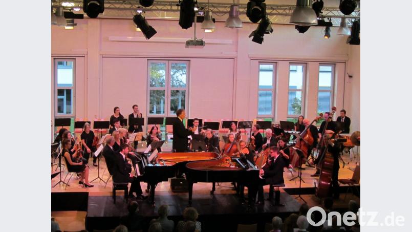 Alle Hände voll zu tun mit der musikalischen Menagerie haben die Pianisten Christoph Krottenhaler (links) und Daniel Zaus (rechts). Bild: aks