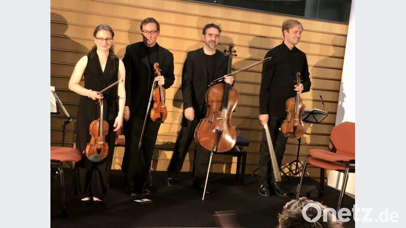 Das Kuss-Quartett, von links: Jana Kuss, Oliver Wille, Mikayel Hakhnazaryan und William Coleman Bild: dok