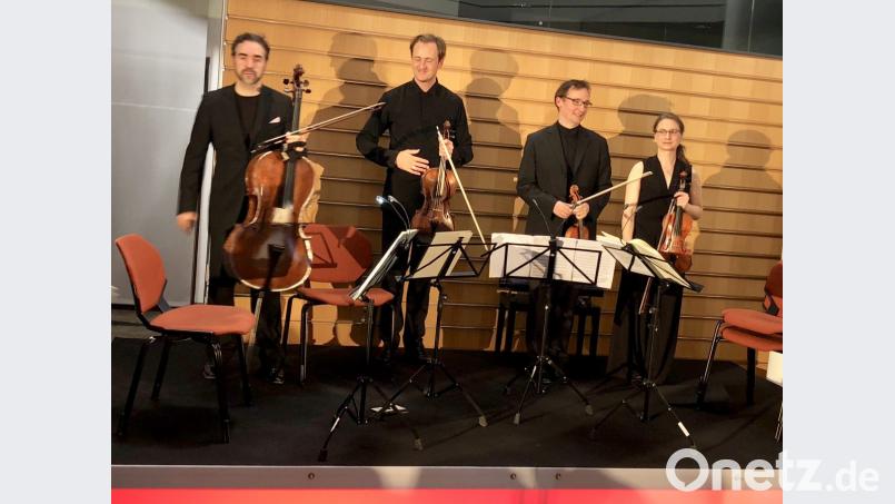 Das Kuss-Quartett, von rechts: Jana Kuss, Oliver Wille, William Coleman und Mikayel Hakhnazaryan Bild: dok