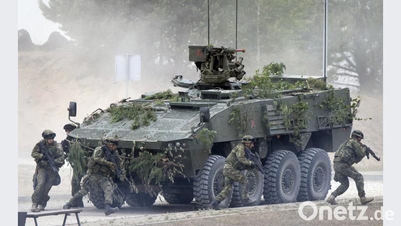 Demnächst steht das Manöver "Saber Junction 2018". Dann soll der Lärm im Bereich Auerbach gemessen werden. Bild: Mindaugas Kulbis/dpa