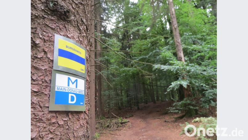 Die gelben und blauen Streifen sind nicht zu übersehen, am größten ist die Gefahr sich zu verirren in den Ortschaften. Bild: bl
