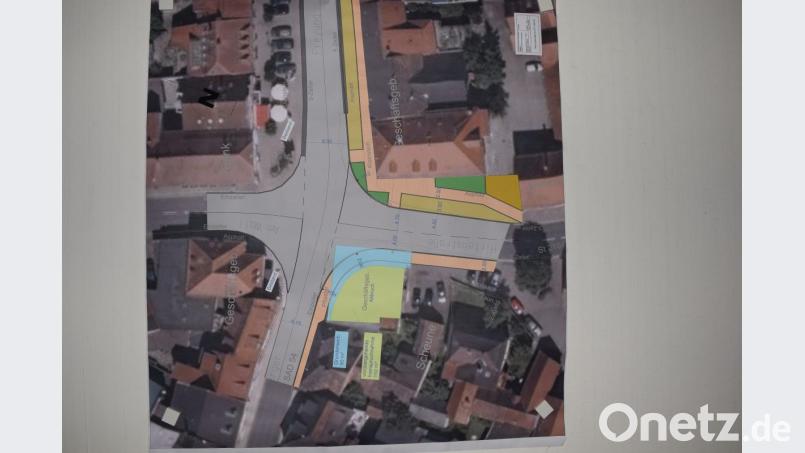 Aus den Planungsunterlagen wird die neue Straßenführung im Kreuzungsbereich ersichtlich. Bild: bnr