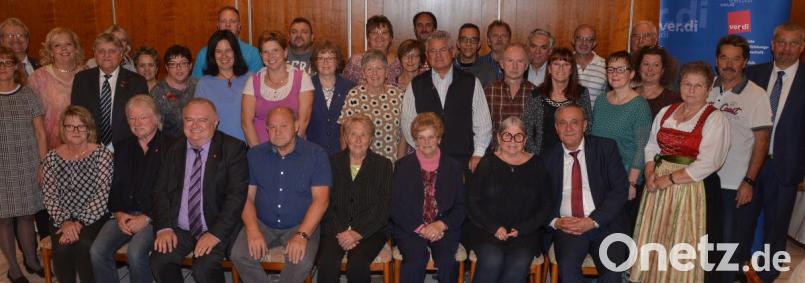 Verdi-Jubilare, die für 25 und 40 Jahre geehrte wurden. Bild: Kunz