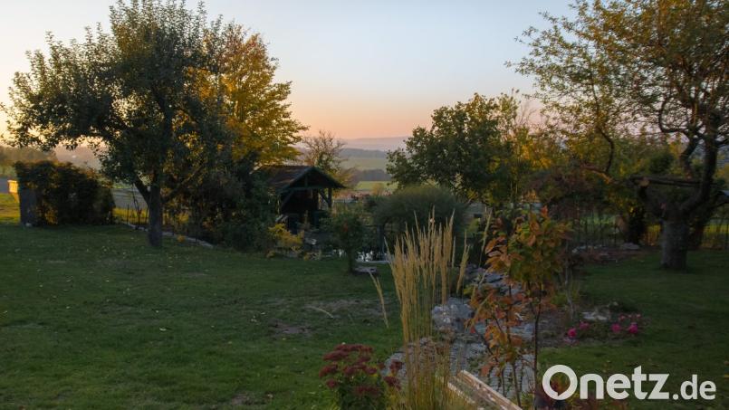 Der Garten und der Ausblick haben es Fritz Seyferth bereits beim ersten Besichtigungstermin angetan. Bild: chl