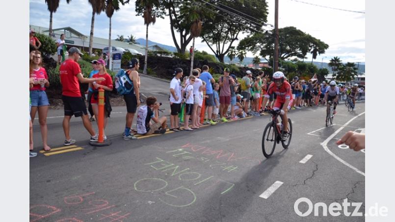 Wolfgang Schmatz (vorne) auf der Radstrecke. Bild: privat