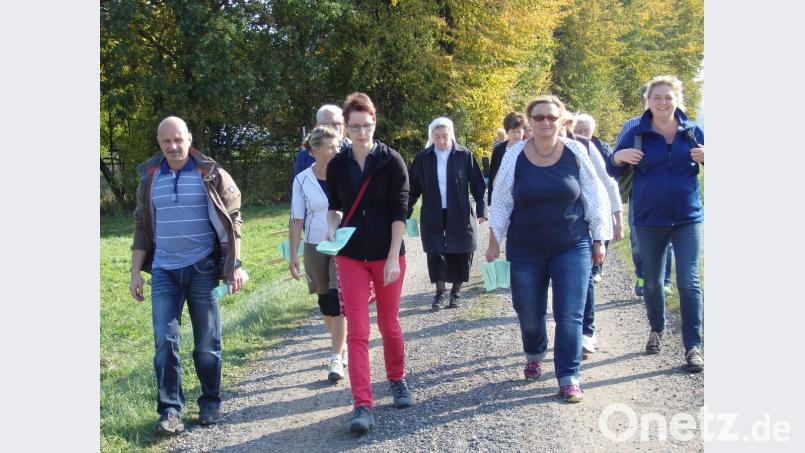Bei strahlendem Sonnenschein erkunden Mitglieder der Pfarreiengemeinschaft St. Emmeram die Natur. Bild: wrt