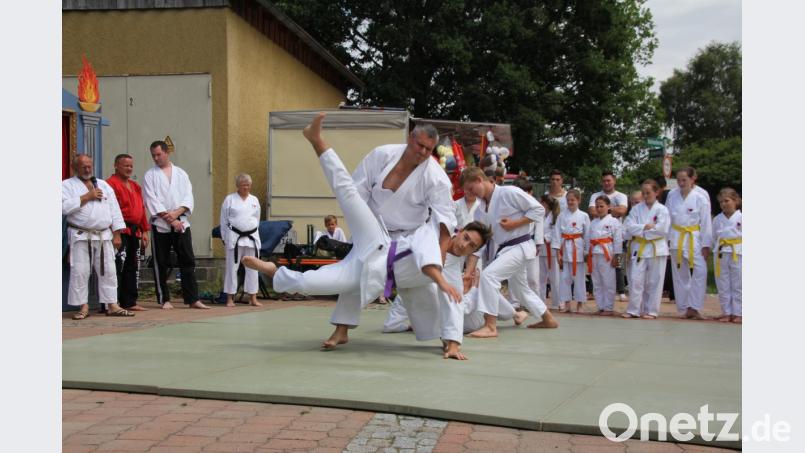 Die Vereine können sich, wie hier der Karateverein Oberviechtach beim Bürgerfest vorstellen und für sich werben. Bild: frd