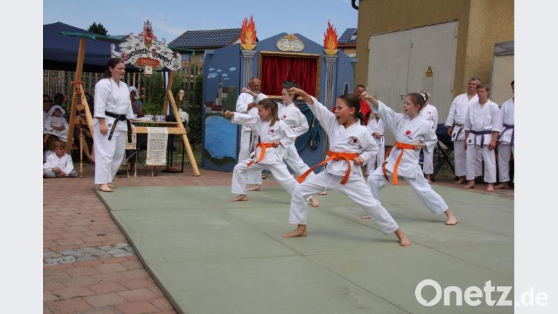 Die Vereine können sich, wie hier der Karateverein Oberviechtach, beim Bürgerfest vorstellen und für sich werben. Bild: frd