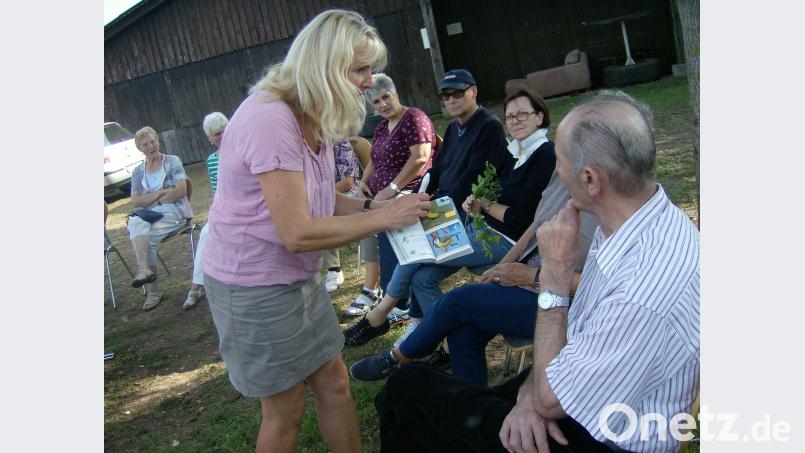 Die AOVE-Angehörigengruppe „Leben mit Demenz“ lernte von Gartentherapeutin Irene Kraus aus Edelsfeld, dass Natur und Zeit immer noch die beste Medizin sind. Bild: Erika Brönner