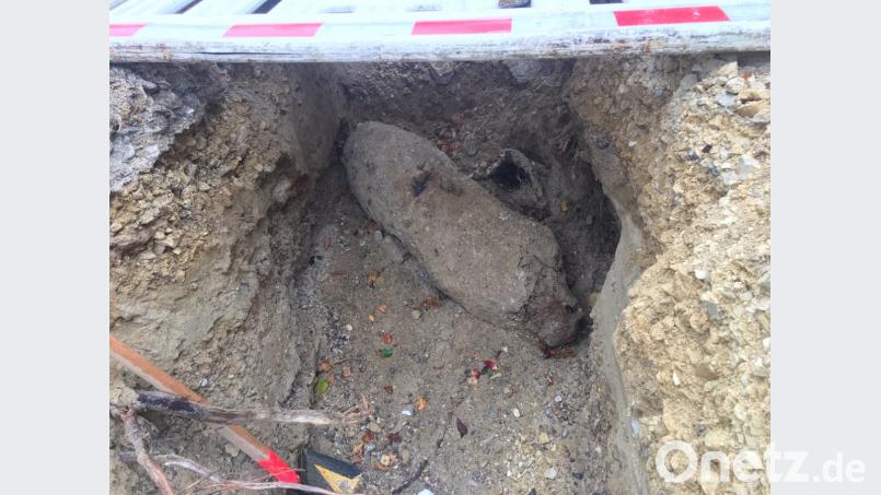 Die Bombe in der Killermannstraße. Bild: Polizeipräsidium Oberpfalz