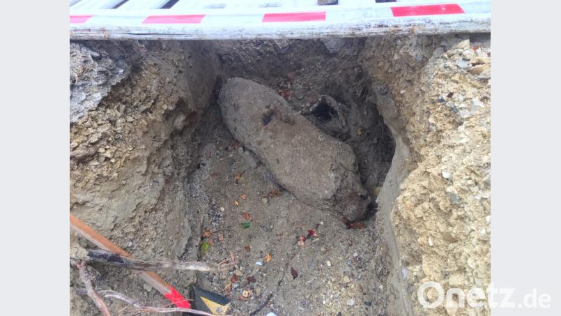 Diese Bombe wird am Donnerstag, 25. Oktober, entschärft. Bild: Polizeipräsidium Oberpfalz