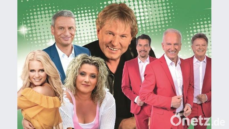Bernhard Brink, die &quot;Camilieros&quot; und weitere Größen aus der Schlagerwelt machen mit der &quot;Großen Schlager Hitparade&quot; in Weiden Station. Bild: exb