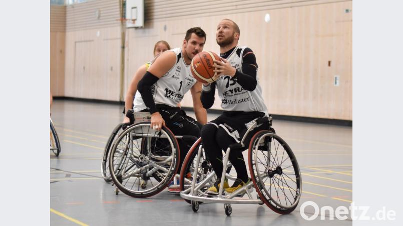 Zwei deutliche Erfolge feierten die Rollstuhlbasketballer beim ersten Spieltag der Saison in Dachau. Bild: exb