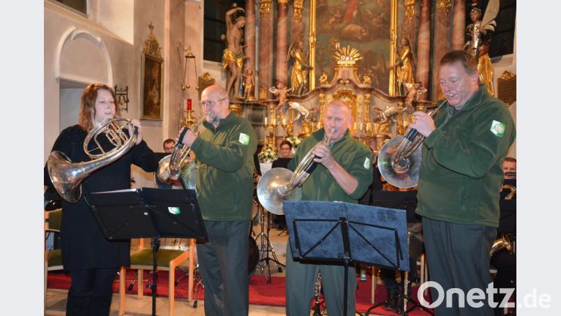 Das Quartett „Corni di Egra“ mit Leiter Ingmar Wenisch (rechts). Bild: jr