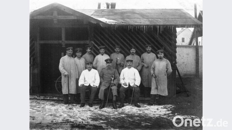 Verwundete im Lazarett im ehem. Waisenhaus, Egerer Straße 28, um 1915. Bild: Archiv Treml