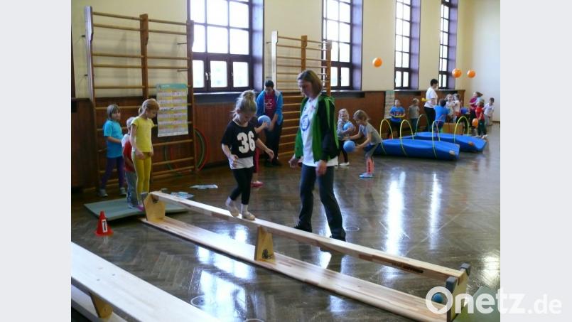 Kämpfen wie Löwen mussten die kleinen Teilnehmer, um wichtige Punkte für eines der drei Bayerischen Kinderturnabzeichen zu erringen. Bild: kgg