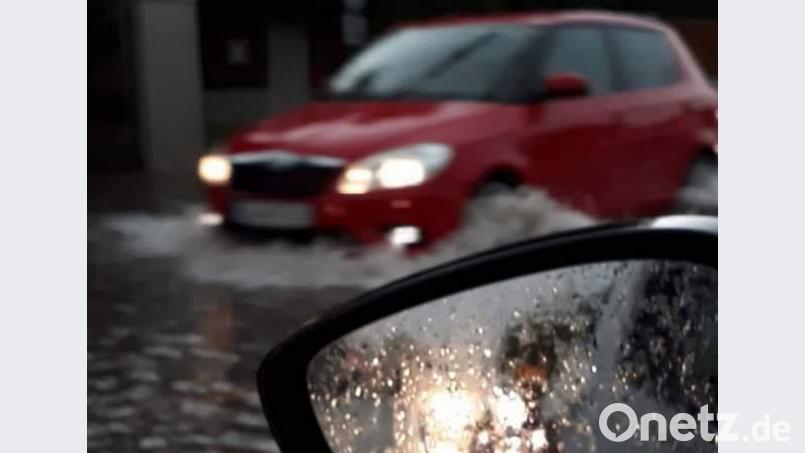 Unwetter mit Starkregen im Frühsommer in der Oberpfalz: Das Gebiet um Hirschau war davon besonders stark betroffen. Bild: exb