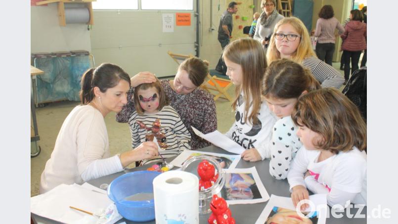 Großen Andrang gab es beim Kinderschminken. Bild: lg