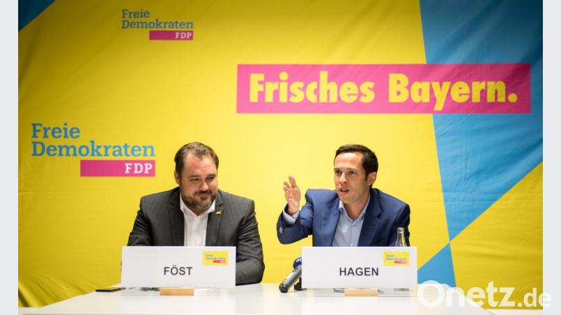 Daniel Föst (links) und Martin Hagen werden beim Landesparteitag der FDP in Amberg sprechen. Bild: Tobias Hase/dpa