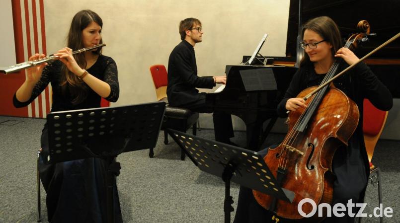 Myriam Ghani, Viktor Soos, und Katarina Schmidt (von links) überzeugen bei ihrem Konzert beim Kammermusikkreis. Bild: Gerd Franz