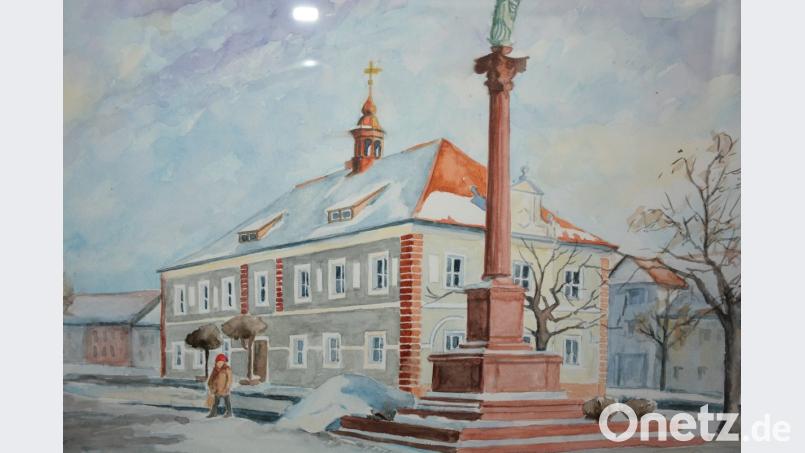 Von Hans-Günter Pietschmann stammt dieses Bild des Historischen Rathauses von Mitterteich. Bild: jr