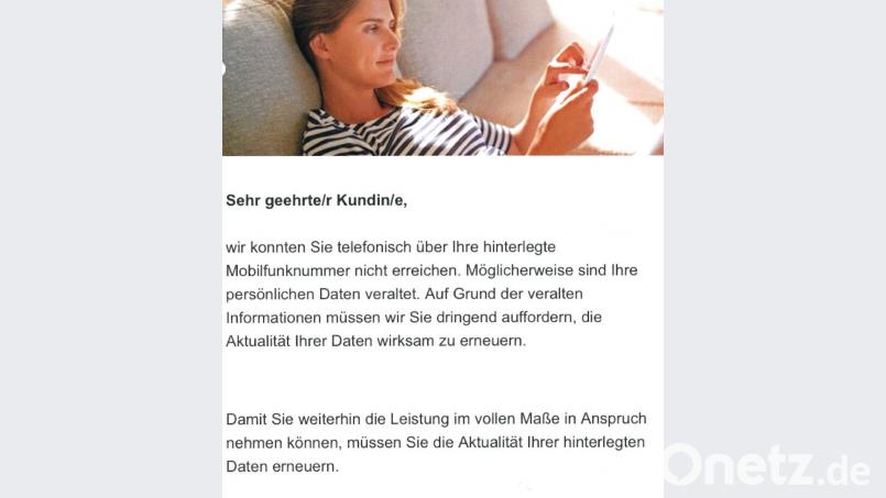 "Wir müssen Sie dringend auffordern, die Aktualität Ihrer Daten wirksam zu erneuern", heißt es. Aber Achtung: Das ist eine betrügerische Aufforderung. Solche Mails versendet ein Bankinstitut nicht, auch nicht die Sparkasse, von der das Mail angeblich stammen soll. Bild: td