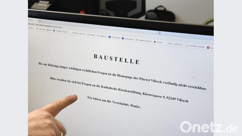 Probleme mit Datenschutzbestimmungen führen nach Auskunft von Pfarradministrator Walter Hellauer zu einer derzeit nicht nutzbaren Homepage der Pfarrei Vilseck. Wer sie anklickt, wird stattdessen an die Katholische Kirchenstiftung verwiesen. Bild: Petra Hartl