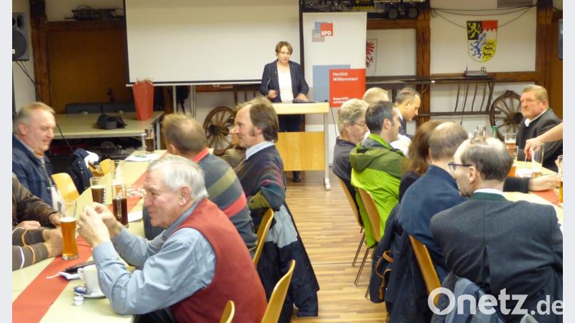 MdL Annette Karl eröffnet den Diskussionsabend. Bild: fsb