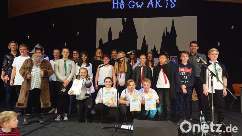 Die Waldsassener Mittelschüler boten den Besuchern ein unterhaltsames Programm. Bild: exb