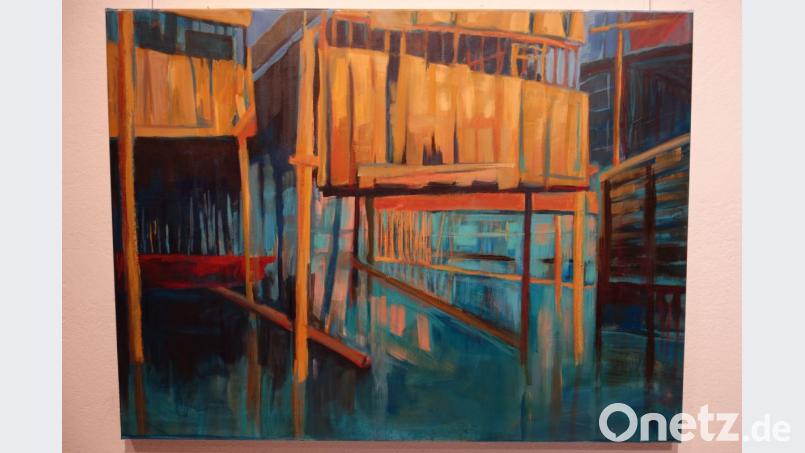 Carolin Augustin thematisiert in ihrer Arbeit den optischen Rhythmus von Pfahlbauten. Bild: Susanne Wolke