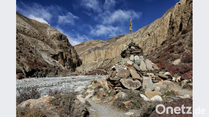 Himlung-Expedition von Bettina Gruber und Philipp Jander im Oktober 2018. Auf der Trekking-Tour zum Basislager Bild: Philipp Jander