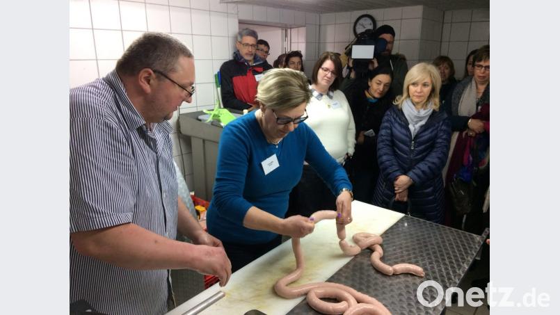 Highlight bei der Tagung wie auch beim Jugendaustausch ist der "Bratwurst-Day" beim Neustädter Peter Reiser. Bild: stn
