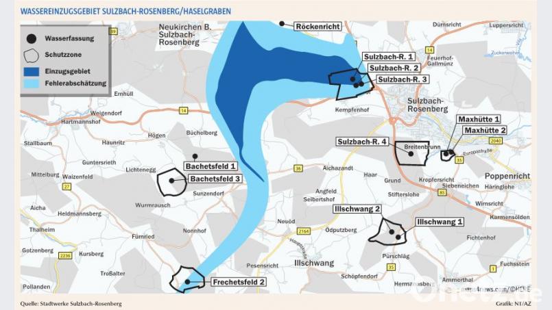 Das Wasser für die Sulzbacher Tiefbrunnen kommt aus dem Gebiet des Birglandes. Bild: Stadtwerke Sulzbach-Rosenberg