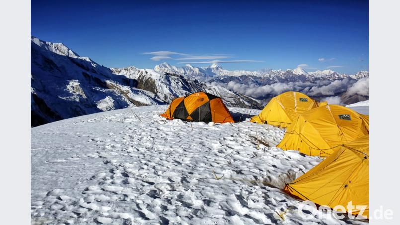 Himlung-Expedition von Bettina Gruber und Philipp Jander im Oktober 2018. Das Basislager der Expedition. Bild: Philipp Jander