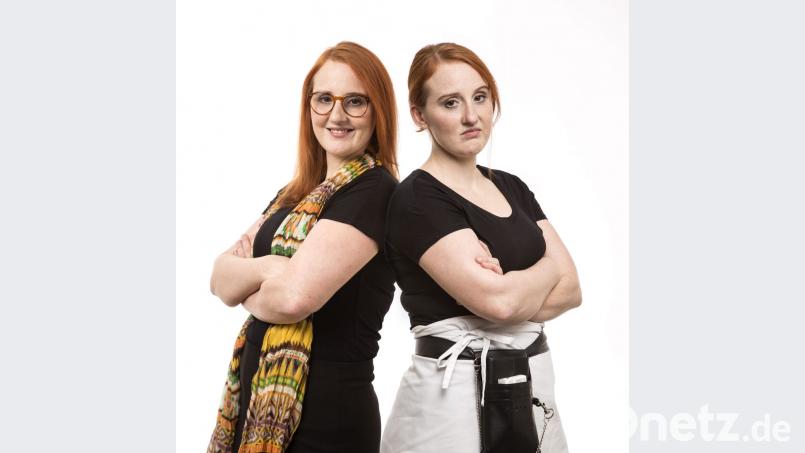 Für ihr Kabarett-Programm "Zum Fressen gern!" schlüpfte Baumer in die Rollen von Chris und Tina. Bild: Martina Bogdahn