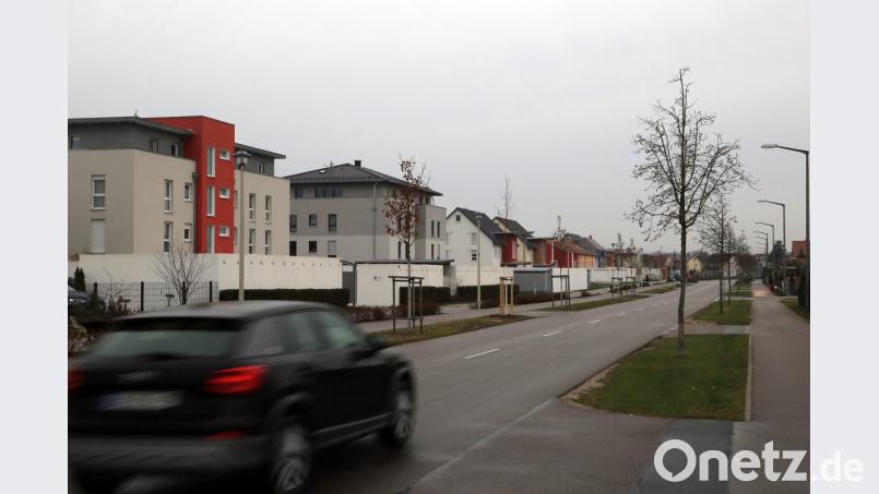 Auf den Grünstreifen vor den Mehrfamilienhäusern an der Aussiger Straße (links) sollen Parkbuchten entstehen. Die Bäume bleiben. Damit erfüllt der Verkehrsausschuss einen Wunsch aus dem Bürgerhaushalt 2017. Bild: ch