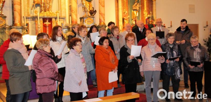 Die Damen und Herren des Kirchenchores trugen mit Liedbeiträgen zur adventlichen Stunde bei Bild: bjo