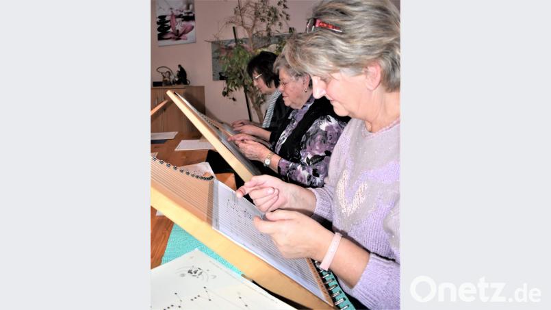 Auch die Veeh-Harfen-Gruppe wirkte bei dem vorweihnachtlichen Musikprogramm mit. Bild: rgr