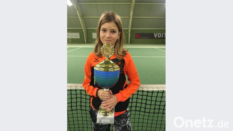 Die Überraschungssiegerin der Klasse U12,, Valerie Witt. Bild: TC Amberg am Schanzl/exb