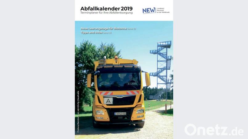 Der Abfallkalender erscheint in einem neuen Design. Durch das abgebildete Entsorgungsfahrzeug bleibt die Broschüre aber trotzdem sofort erkennbar. Bild: exb